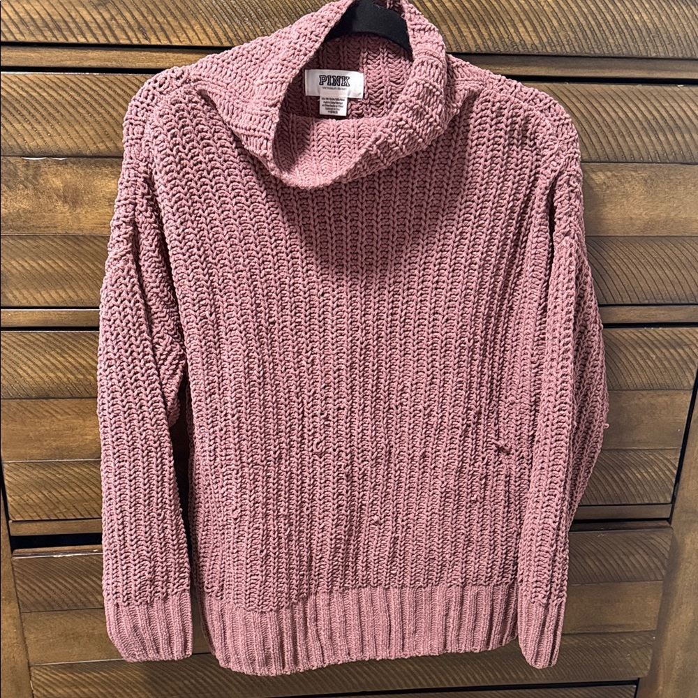 Pink Mauve Cowl Neck Sweater